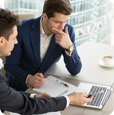 Advisors meeting client